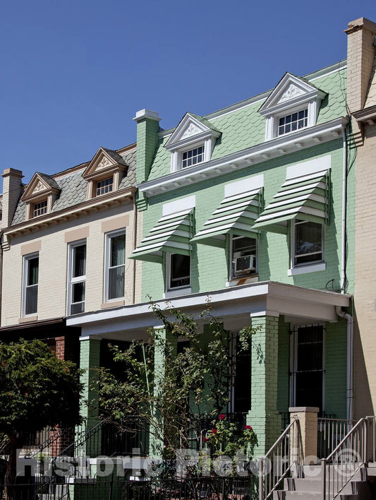 Photo - Row Houses, 1200 Block of Maryland Ave, NE, Washington, D.C.- Fine Art Photo Reporduction