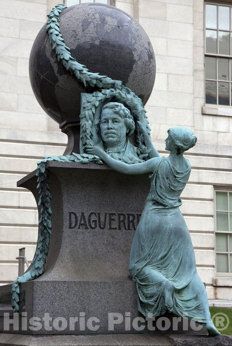 Washington, D.C. - 16x24 Photo - Louis-Jacques-Mande Daguerre statue, at the Smithsonian-