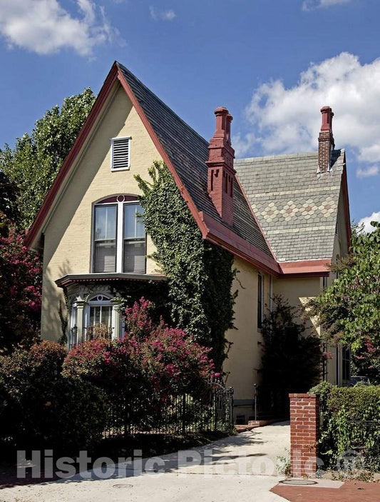 Photo - Historic Victorian Architecture at LeDroit Park, a Neighborhood in NW, Washington, D.C.- Fine Art Photo Reporduction
