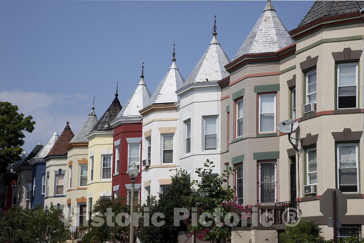 Washington, D.C. Photo - Row House roof Details, NW, Washington, D.C.