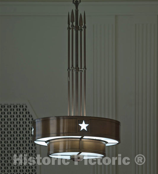 Photo - Courtroom Lighting Fixture of Federal Building and U.S. Courthouse, Binghamton, New York- Fine Art Photo Reporduction