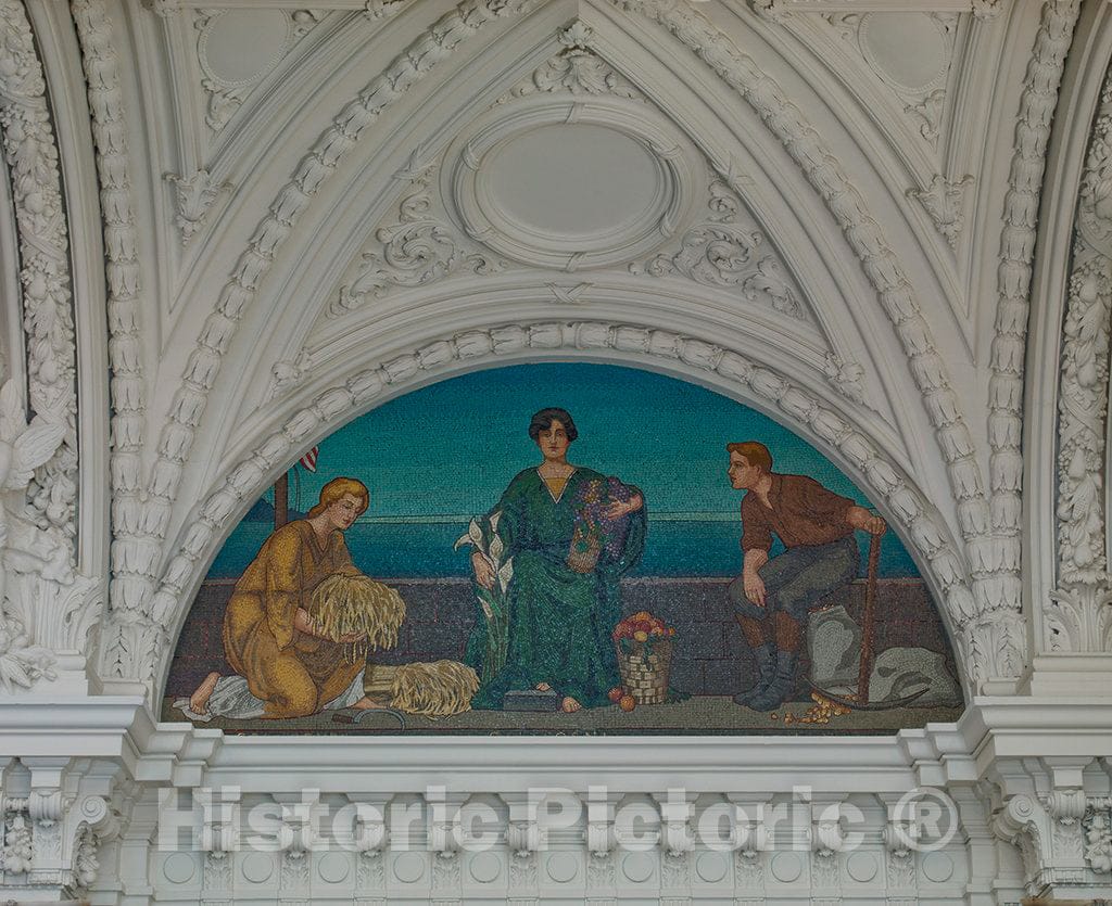 Photo - Courtroom one Mosaic, James R. Browning U.S. Court of Appeals Building, San Francisco, California- Fine Art Photo Reporduction