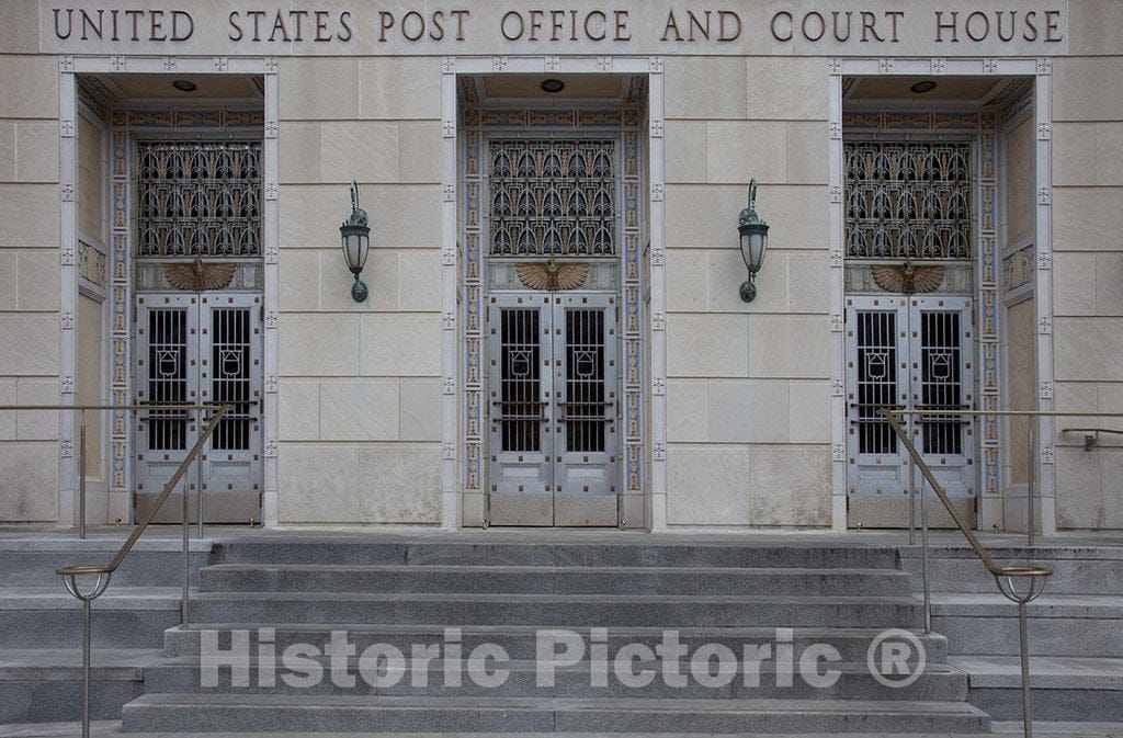 Camden, NJ Photo - Front Entrance, U.S. Post Office and Courthouse, Camden, New Jersey