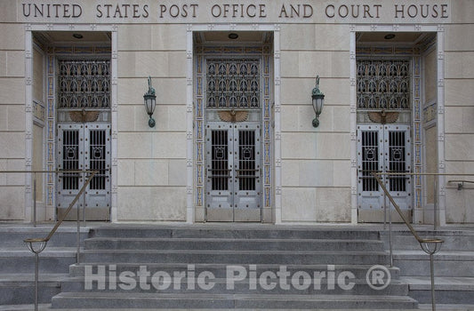 Camden, NJ Photo - Front Entrance, U.S. Post Office and Courthouse, Camden, New Jersey
