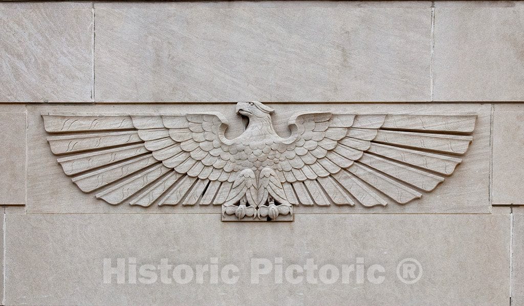 Photo- Exterior Detail, U.S. Post Office and Courthouse, Camden, New Jersey 1 Fine Art Photo Reproduction