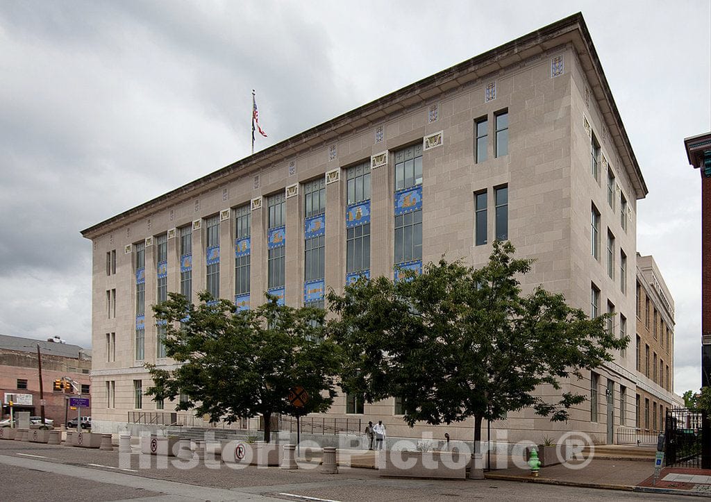 Photo- Exterior, U.S. Post Office and Courthouse, Camden, New Jersey 1 Fine Art Photo Reproduction