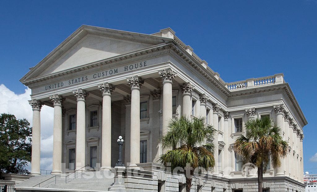 Photo- Front Exterior, U.S. Custom House, Charleston, South Carolina 1 Fine Art Photo Reproduction