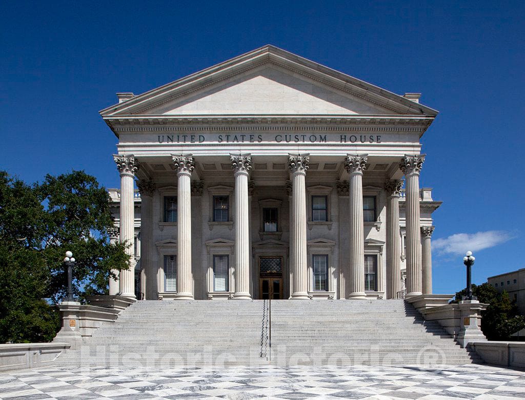 Photo- Front Exterior, U.S. Custom House, Charleston, South Carolina 2 Fine Art Photo Reproduction