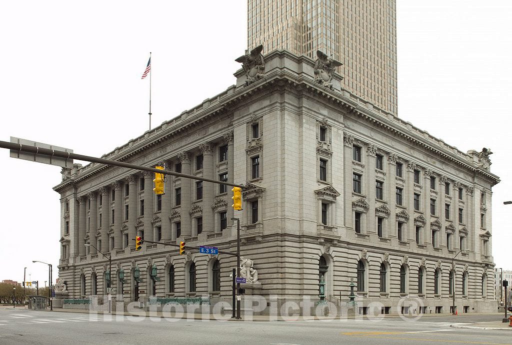 Photo - Overview, Southeast, Howard M. Metzenbaum U.S. Courthouse, Cleveland, Ohio- Fine Art Photo Reporduction