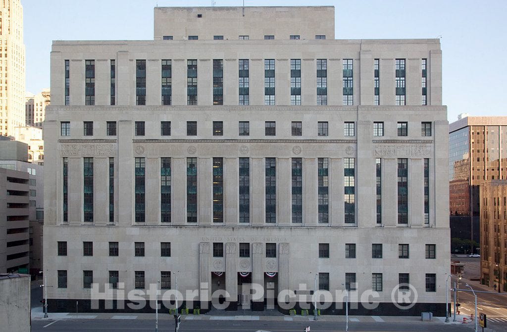 Photo - Theodore Levin United States Courthouse, Detroit Federal Building, Detroit, Michigan- Fine Art Photo Reporduction