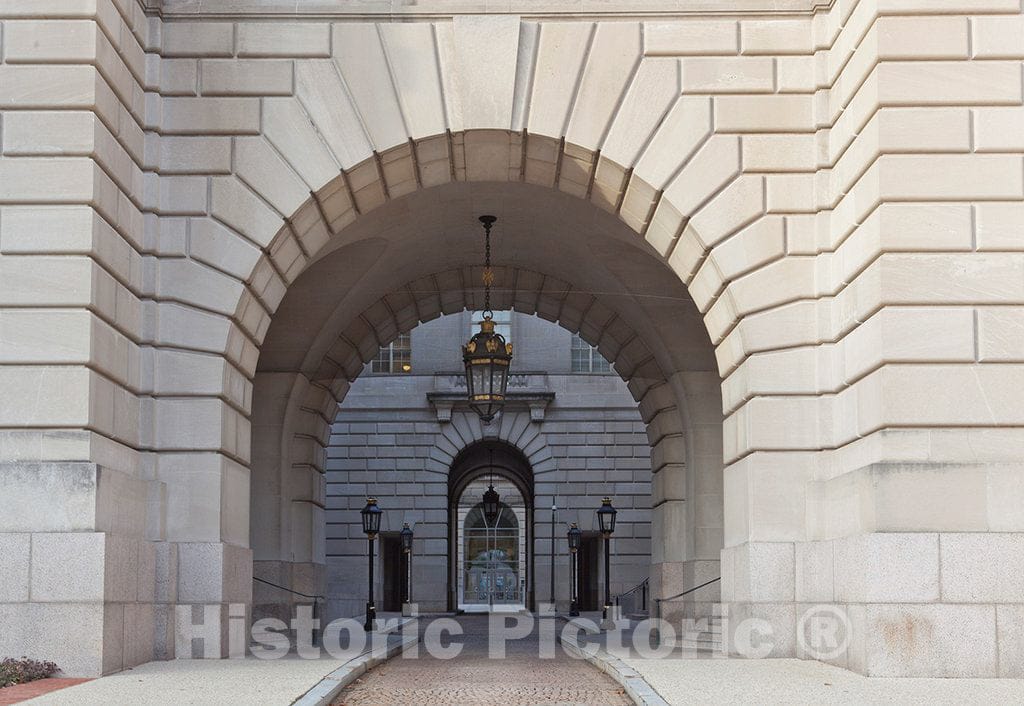 Photo- Exterior Elevation, EPA East and West, Located on 12th and Constitution Avenue, N.W. and Part of The Federal Triangle, Washington, D.C. 2 Fine Art Photo Reproduction
