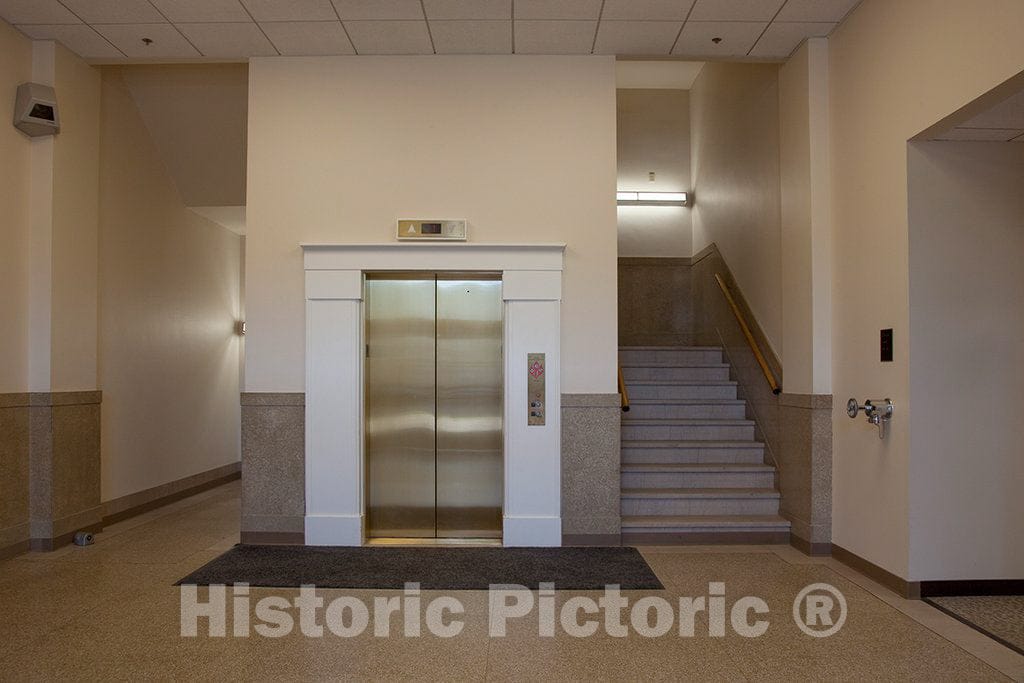 Photo - Elevator Lobby, Federal Building and U.S. Courthouse, Fargo, North Dakota- Fine Art Photo Reporduction