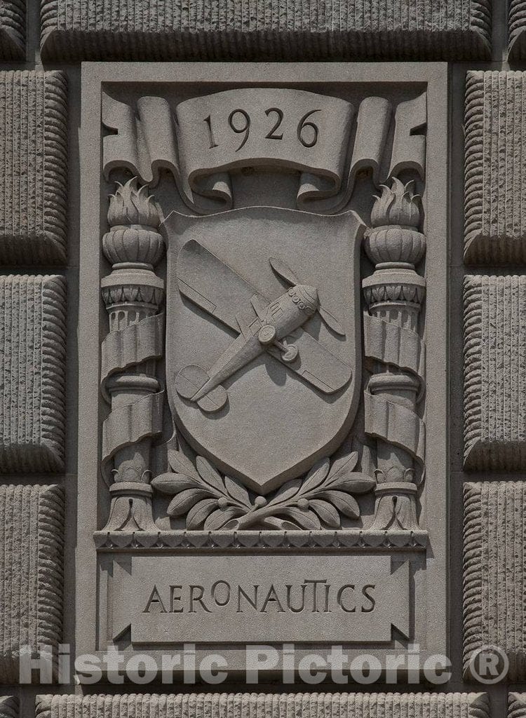 Photo - Exterior Detail, Herbert C. Hoover Building, U.S. Department of Commerce, Washington, D.C.- Fine Art Photo Reporduction