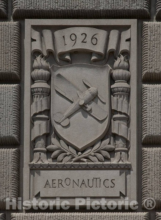Photo - Exterior Detail, Herbert C. Hoover Building, U.S. Department of Commerce, Washington, D.C.- Fine Art Photo Reporduction