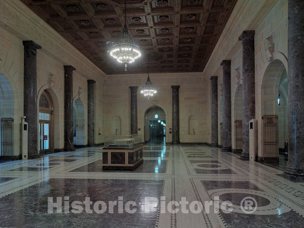 Photo - Lobby, Herbert C. Hoover Building, U.S. Department of Commerce, Washington, D.C.- Fine Art Photo Reporduction