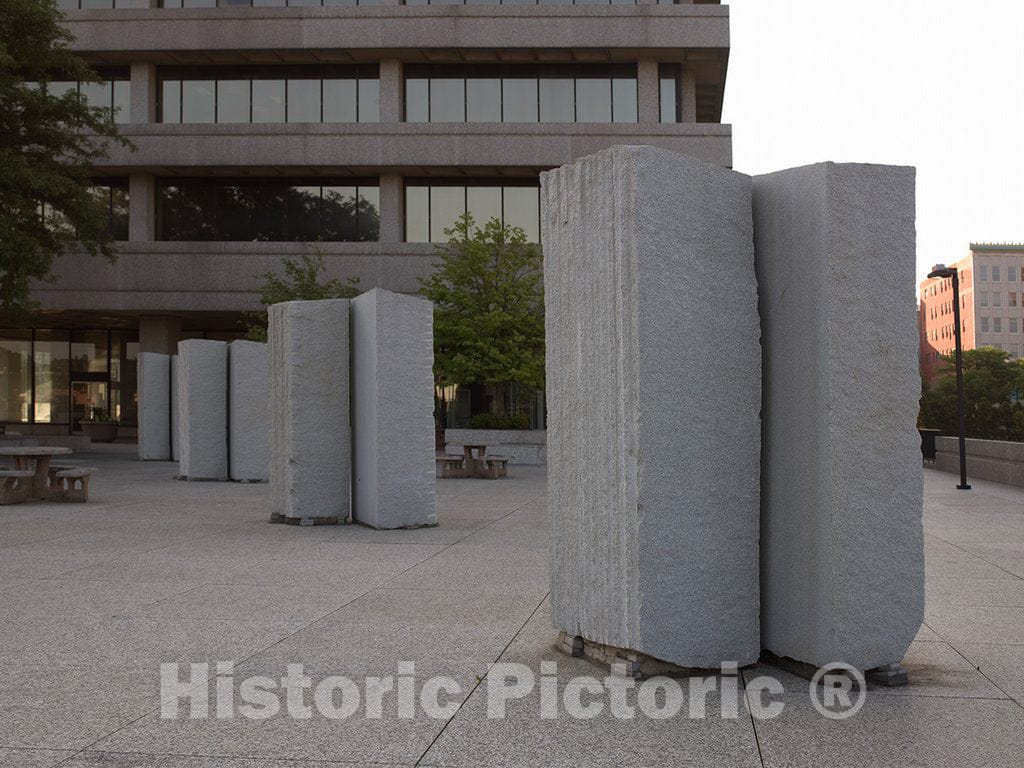 Photo- Outdoor Sculpture at The Seiberling Federal Building, Akron, Ohio 1 Fine Art Photo Reproduction