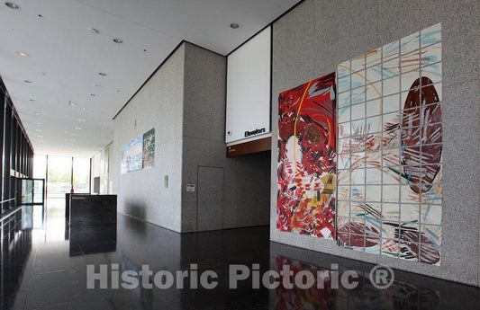 Photo - Paintings Swimmers Atlanta at The Russell Federal Building & U.S. Courthouse, Atlanta, Georgia- Fine Art Photo Reporduction