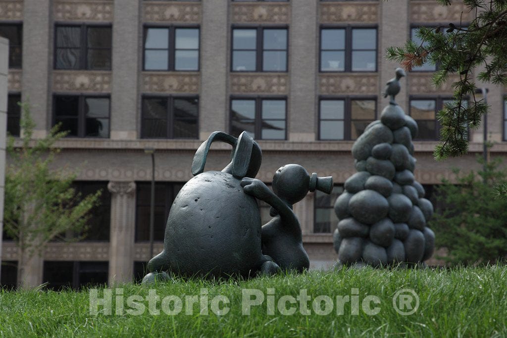Photo-Rockman Statues, U.S. Courthouse, Minneapolis, Minnesota 2 Fine Art Photo Reproduction