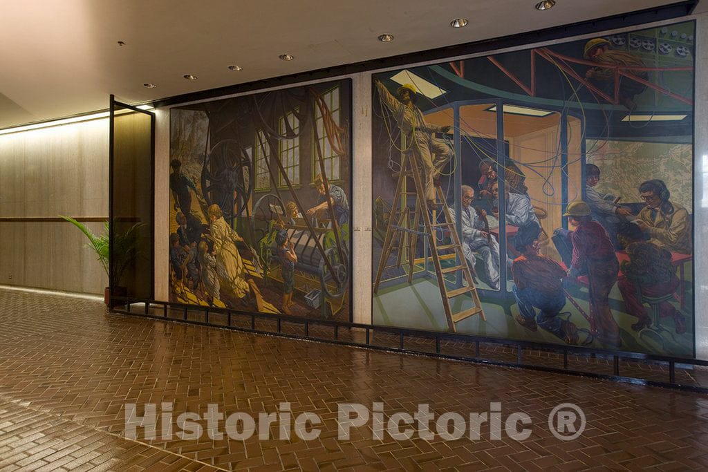 Photo- The History of Labor in America Series at The Frances Perkins Federal Building 1 Fine Art Photo Reproduction