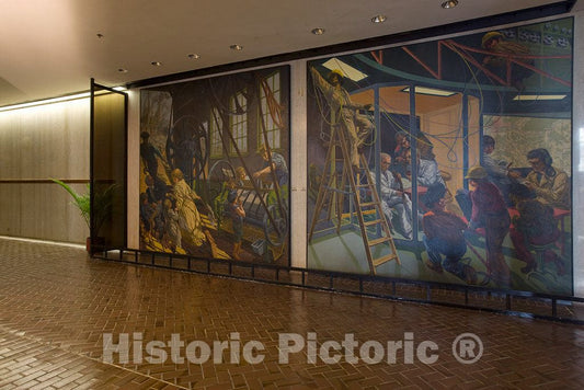 Photo- The History of Labor in America Series at The Frances Perkins Federal Building 1 Fine Art Photo Reproduction