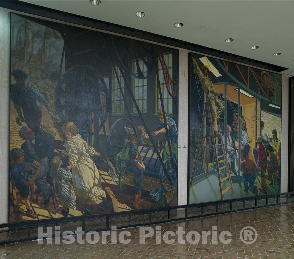 Photo- The History of Labor in America Series at The Frances Perkins Federal Building 2 Fine Art Photo Reproduction