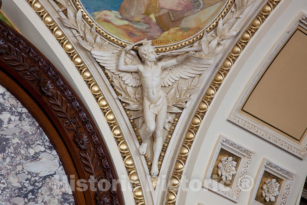 Photo- Librarian's Room. Architectural ornamentation. 2 Fine Art Photo Reproduction