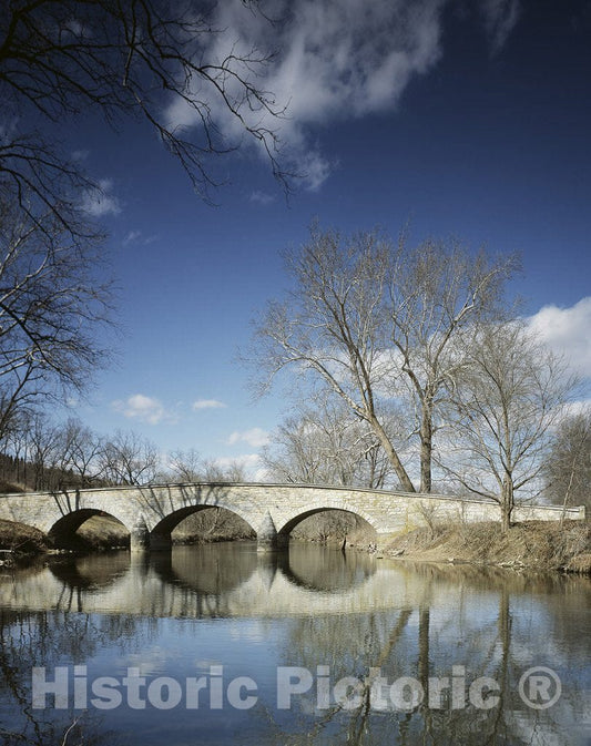 Sharpsburg, MD Photo - Antietam battlefield's Burnside's Bridge, near Sharpsburg, Maryland