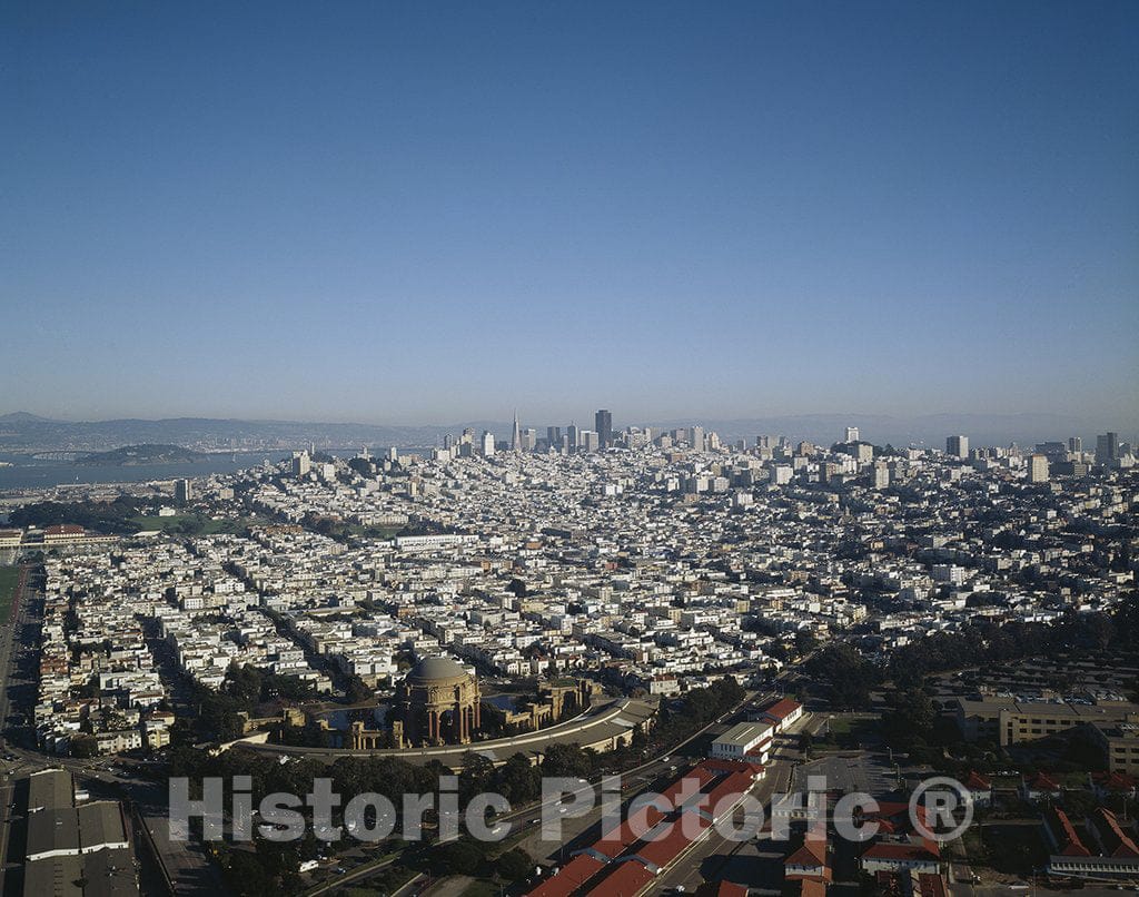 San Francisco, CA Photo - Aerial from Palace of Fine Arts, San Francisco, California