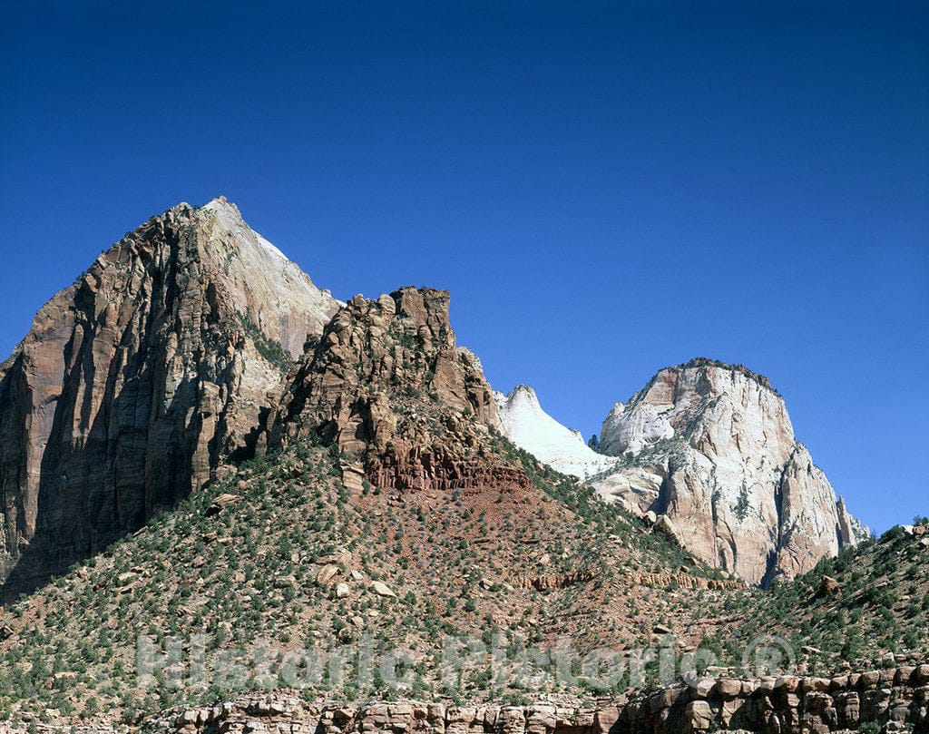 Zion National Park, UT Photo - Rock Towers at Zion National Park, Utah