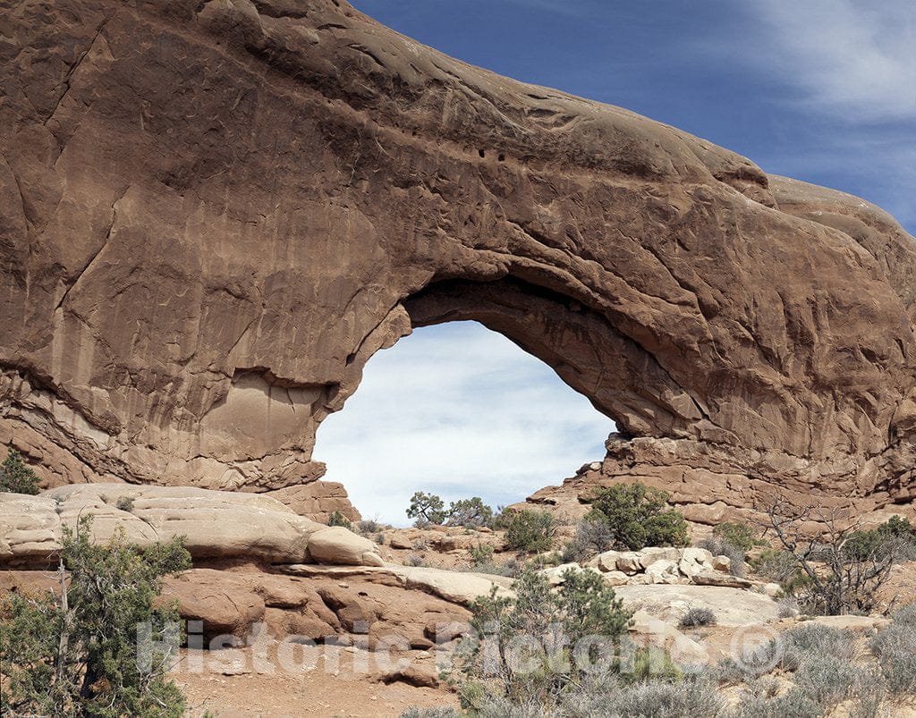 Arches National Park, UT Photo - Red Rock Window at Arches National Park, Moab, Utah