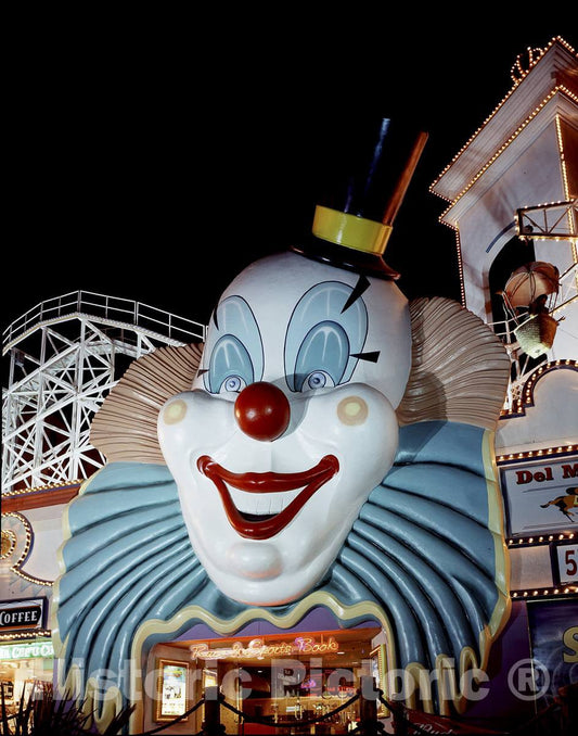 Photo - Clown Casino Photo taken in the 1980s, Las Vegas, Nevada- Fine Art Photo Reporduction