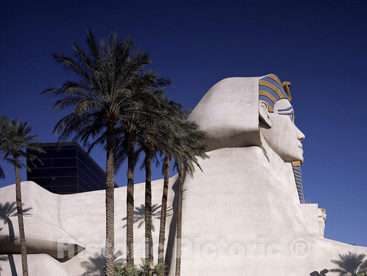 Las Vegas, NV Photo - Dramatic Sphynx at The Luxor Hotel Casino in Las Vegas, Nevada