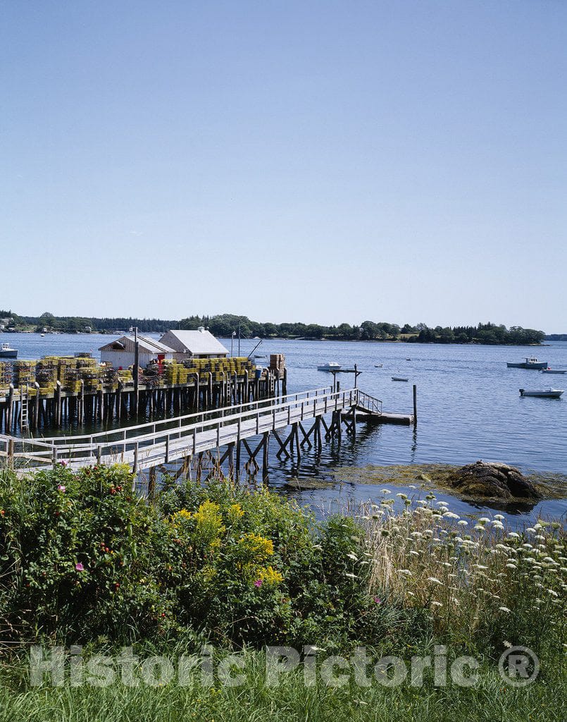 Friendship Harbor, ME Photo - Lobster pier, Friendship Harbor, Maine