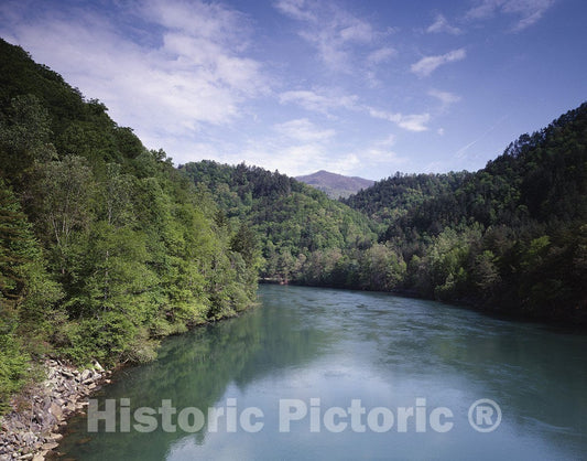 The Appalachian Trail Photo - Little Tennessee River crossing