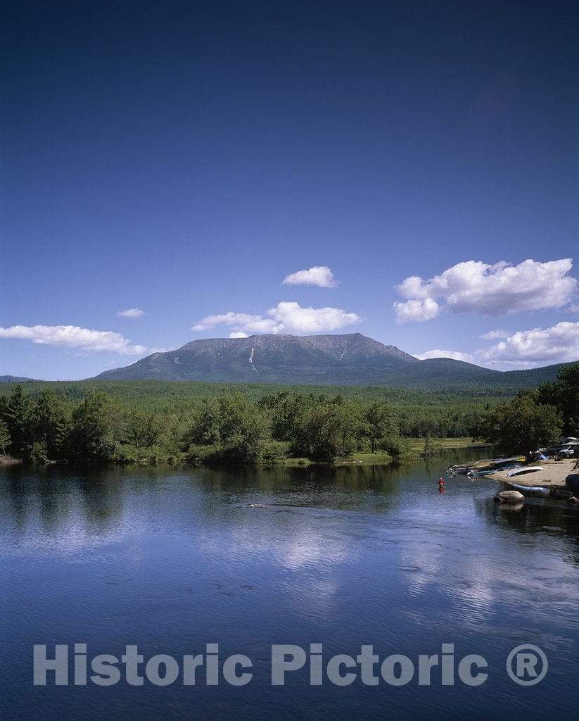 Mount Katahdin, ME Photo - Appalachian Trail and View of Mount Katahdin, Maine
