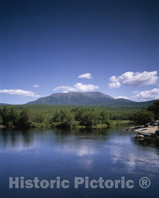 Mount Katahdin, ME Photo - Appalachian Trail and View of Mount Katahdin, Maine