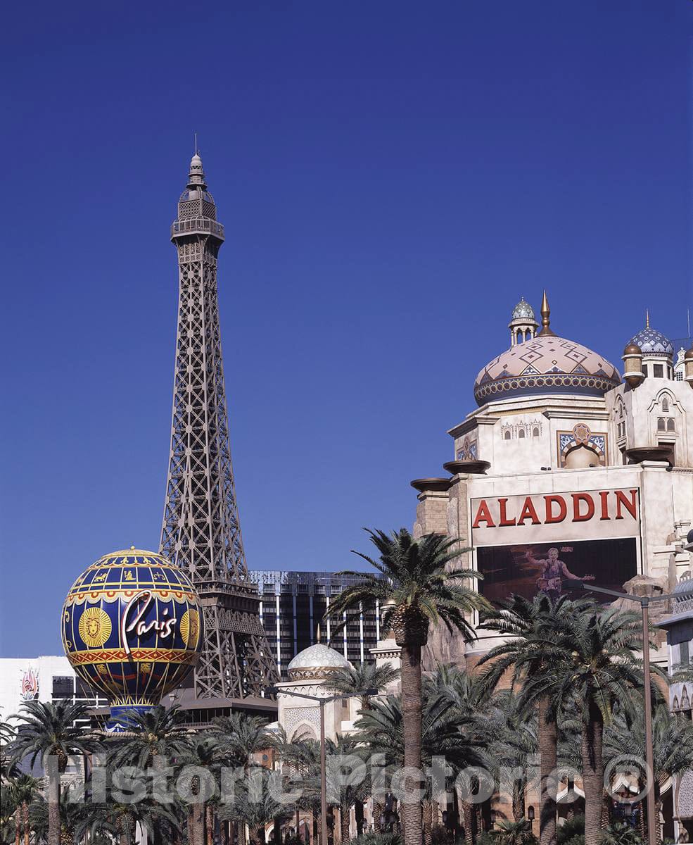 Photo - Paris Casino and Aladdin Hotels, Las Vegas, Nevada- Fine Art Photo Reporduction