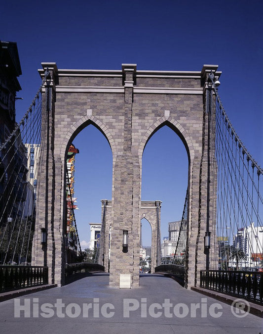 Las Vegas, NV Photo - Replica of The Brooklyn Bridge, Las Vegas, Nevada