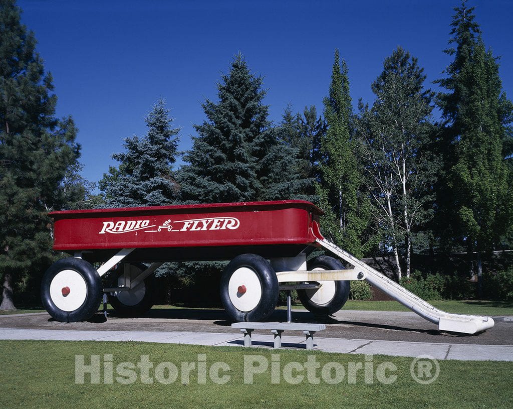 Spokane, WA Photo - Large Wagon Slide in Park, Spokane, Washington