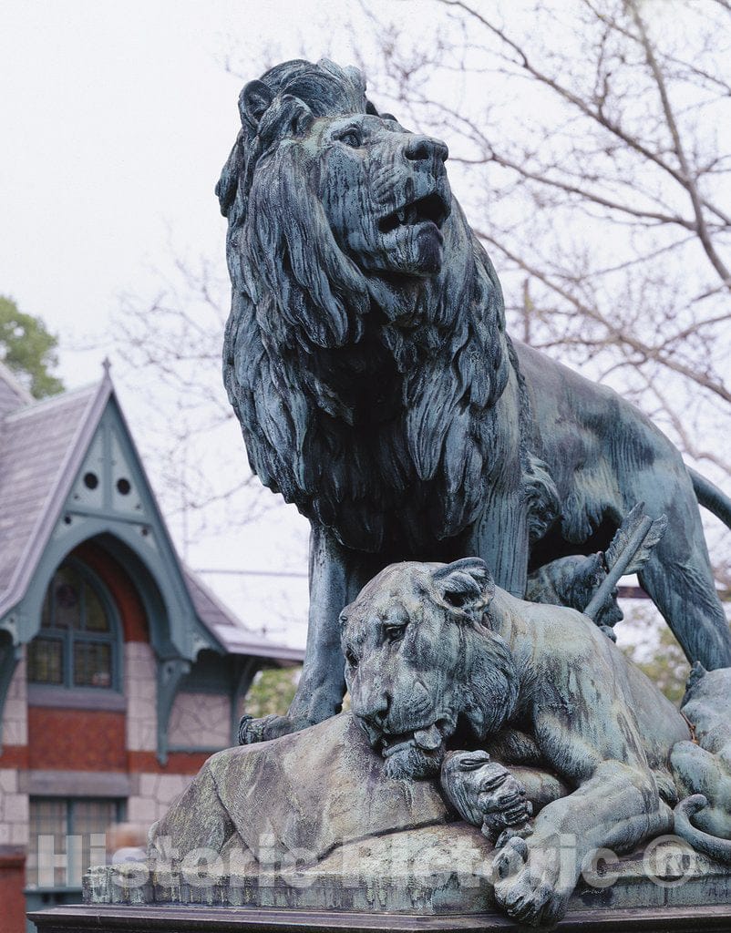 Philadelphia, PA Photo - Lions Statue, Philadelphia Zoo, Philadelphia, Pennsylvania