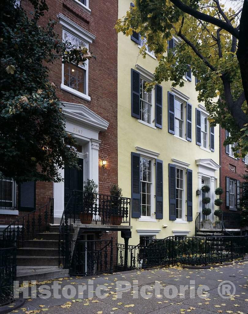Photo - Georgetown Row Houses, Washington, D.C.- Fine Art Photo Reporduction