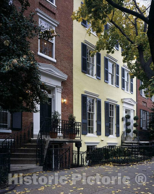 Photo - Georgetown Row Houses, Washington, D.C.- Fine Art Photo Reporduction