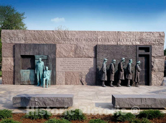 Photo - Depression breadline, F.D.R. Memorial, Washington, D.C.- Fine Art Photo Reporduction
