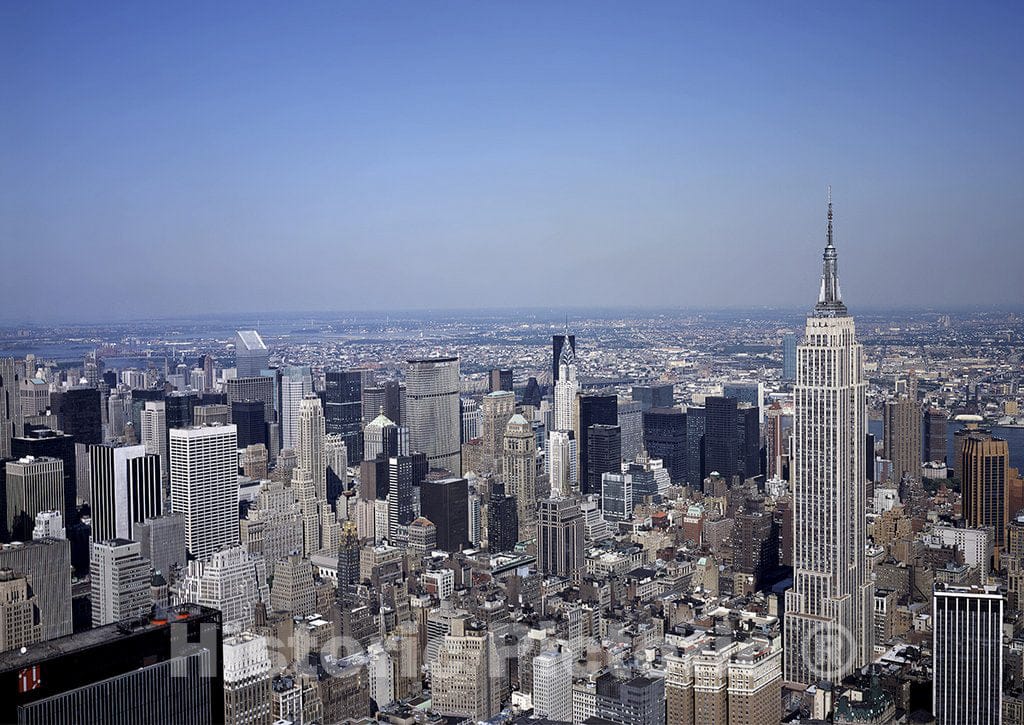 New York, NY Photo - Empire State Building Looms Above Manhattan, New York, New York