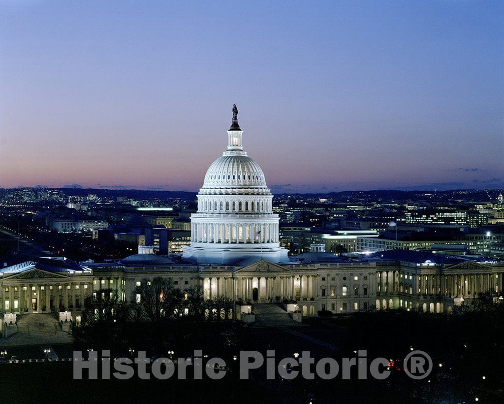 Washington, D.C. Photo - Dusk at U.S. Capitol, Washington, D.C.