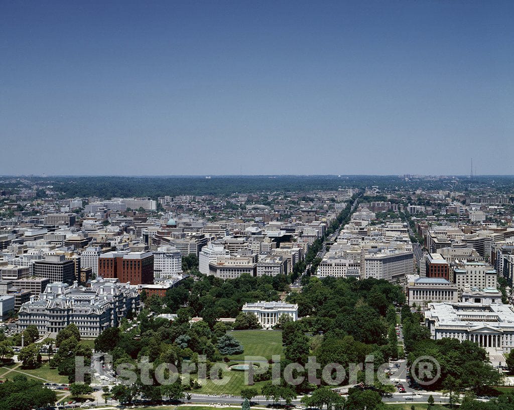Washington, D.C. Photo - View of Washington, D.C. from The White House