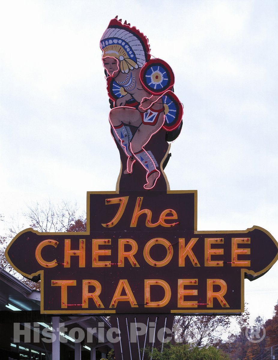 Cherokee, NC Photo - Catchy Gift Shop Sign, Cherokee, North Carolina