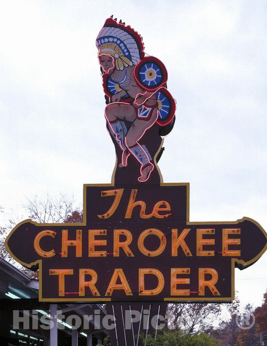 Cherokee, NC Photo - Catchy Gift Shop Sign, Cherokee, North Carolina