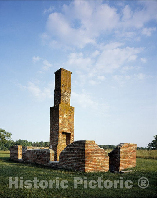 Petersburg, VA Photo - Ruins of Spring Hill, Destroyed in Union Siege at Battle of Petersburg, Virginia