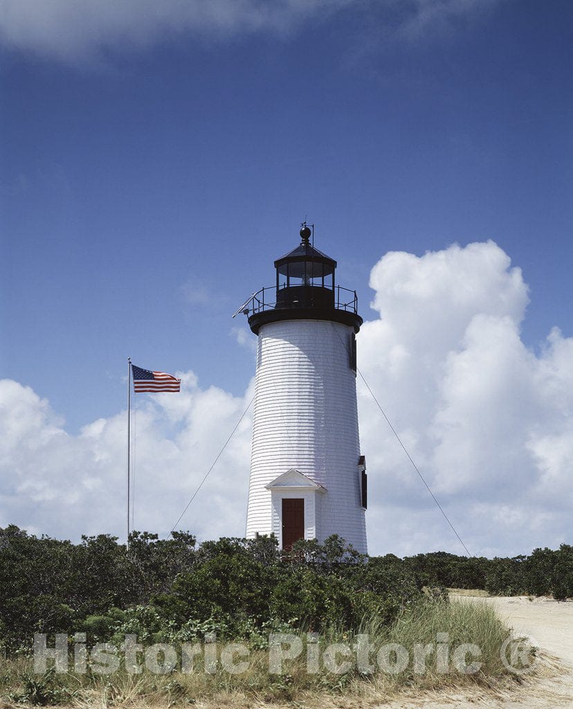 Martha's Vineyard, MA Photo - Cape Poge Light is at the northeast tip of Chappaquiddick, an island that is part of Martha's Vineyard, off the coast of Cape Cod, Massachusetts-Carol